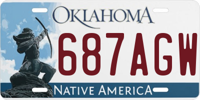 OK license plate 687AGW