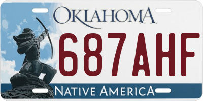 OK license plate 687AHF