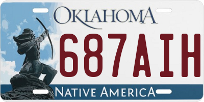 OK license plate 687AIH