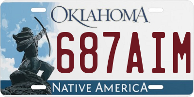 OK license plate 687AIM