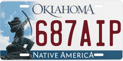 OK license plate 687AIP