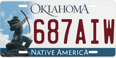 OK license plate 687AIW