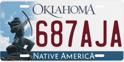 OK license plate 687AJA