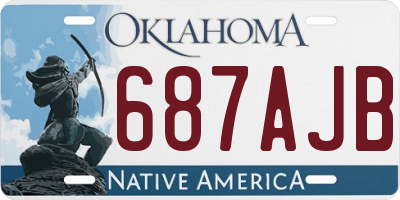 OK license plate 687AJB