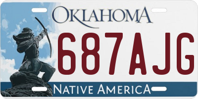 OK license plate 687AJG