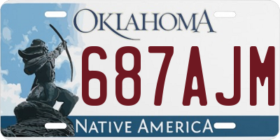 OK license plate 687AJM