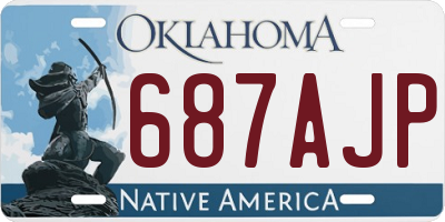 OK license plate 687AJP