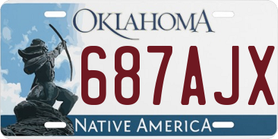 OK license plate 687AJX