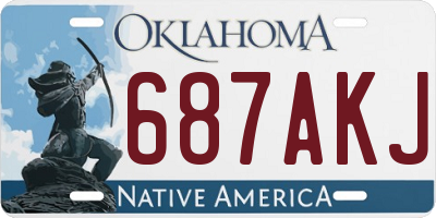 OK license plate 687AKJ