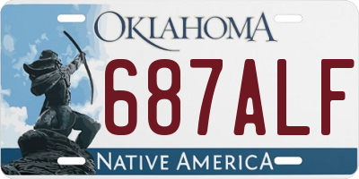 OK license plate 687ALF