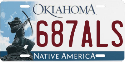 OK license plate 687ALS