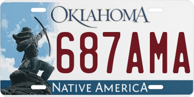 OK license plate 687AMA