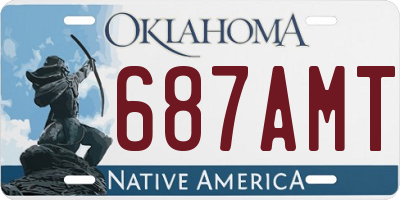 OK license plate 687AMT