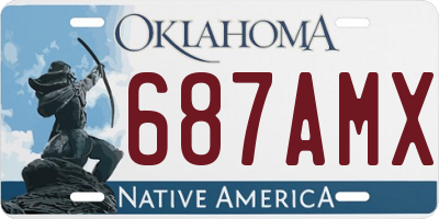 OK license plate 687AMX