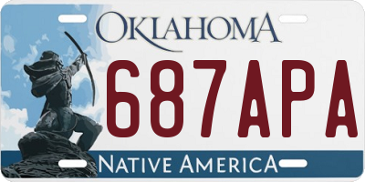 OK license plate 687APA