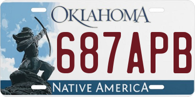 OK license plate 687APB