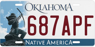 OK license plate 687APF
