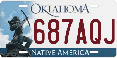 OK license plate 687AQJ
