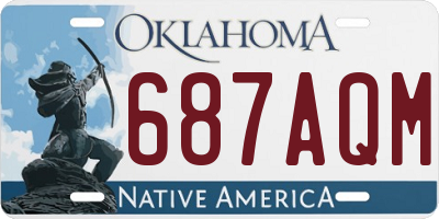OK license plate 687AQM