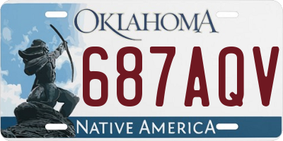 OK license plate 687AQV