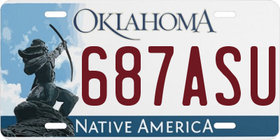 OK license plate 687ASU