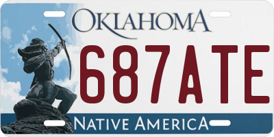 OK license plate 687ATE