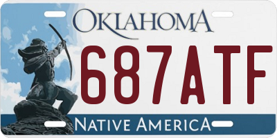 OK license plate 687ATF