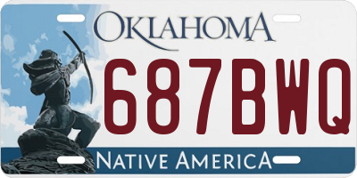 OK license plate 687BWQ