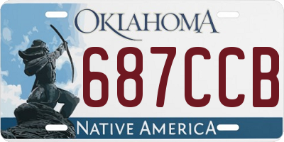 OK license plate 687CCB