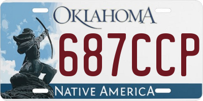 OK license plate 687CCP