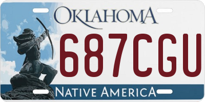 OK license plate 687CGU