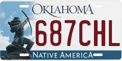 OK license plate 687CHL