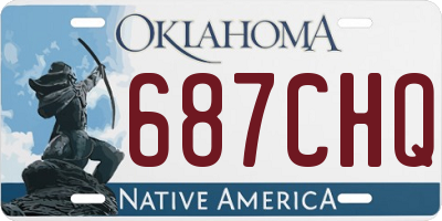 OK license plate 687CHQ