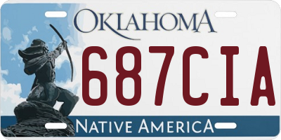 OK license plate 687CIA
