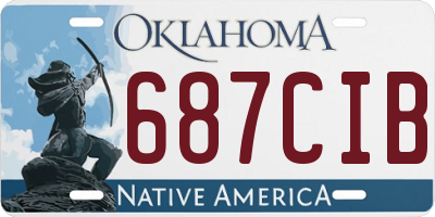 OK license plate 687CIB