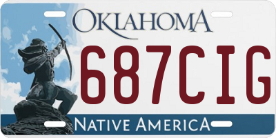OK license plate 687CIG