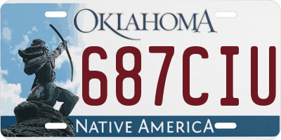 OK license plate 687CIU