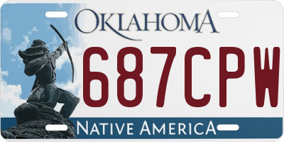 OK license plate 687CPW