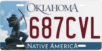 OK license plate 687CVL