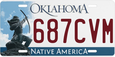 OK license plate 687CVM