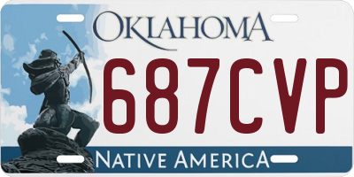 OK license plate 687CVP