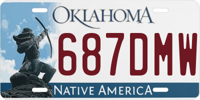 OK license plate 687DMW