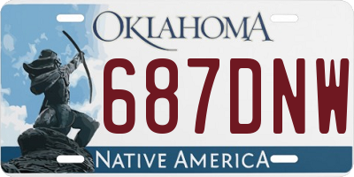 OK license plate 687DNW