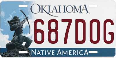 OK license plate 687DOG