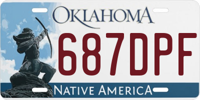OK license plate 687DPF