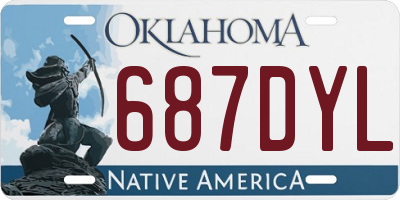 OK license plate 687DYL