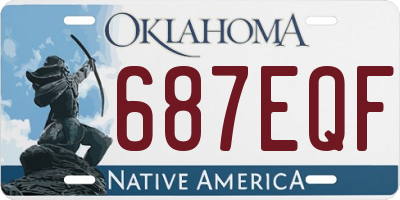 OK license plate 687EQF