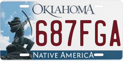 OK license plate 687FGA