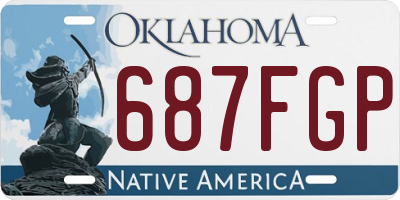 OK license plate 687FGP