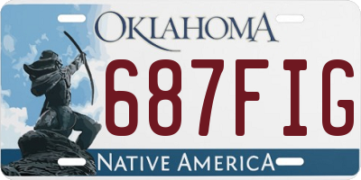 OK license plate 687FIG